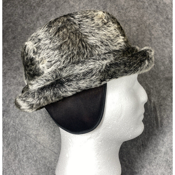 Stetson Hat Mens Grey Fedora Faux Fur Ear Flaps 1930s 40s German Hunting Pin - Picture 3 of 15
